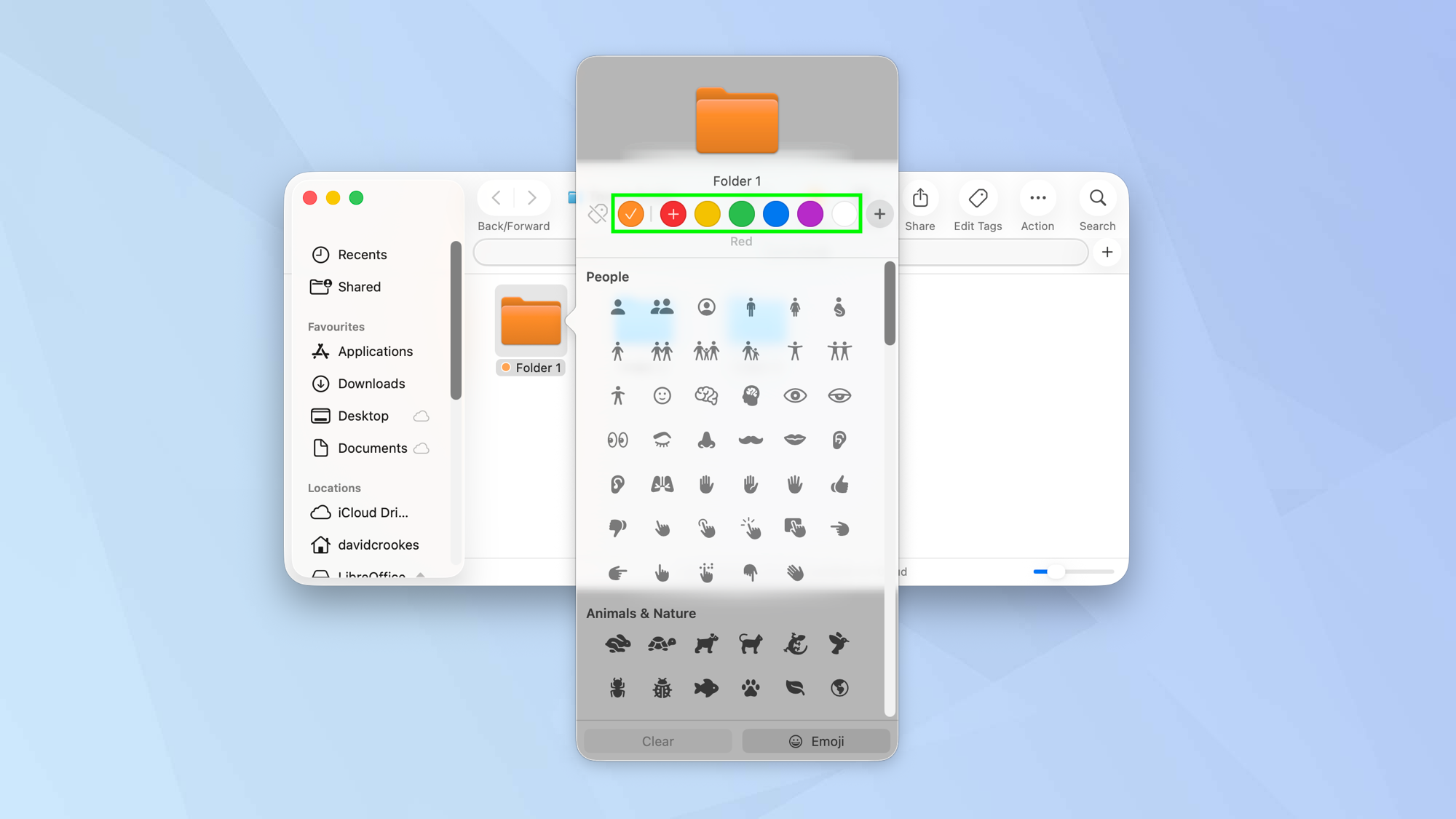 כיצד לבחור את המראה שלך לתיקיות ב- MacOS Tahoe 26