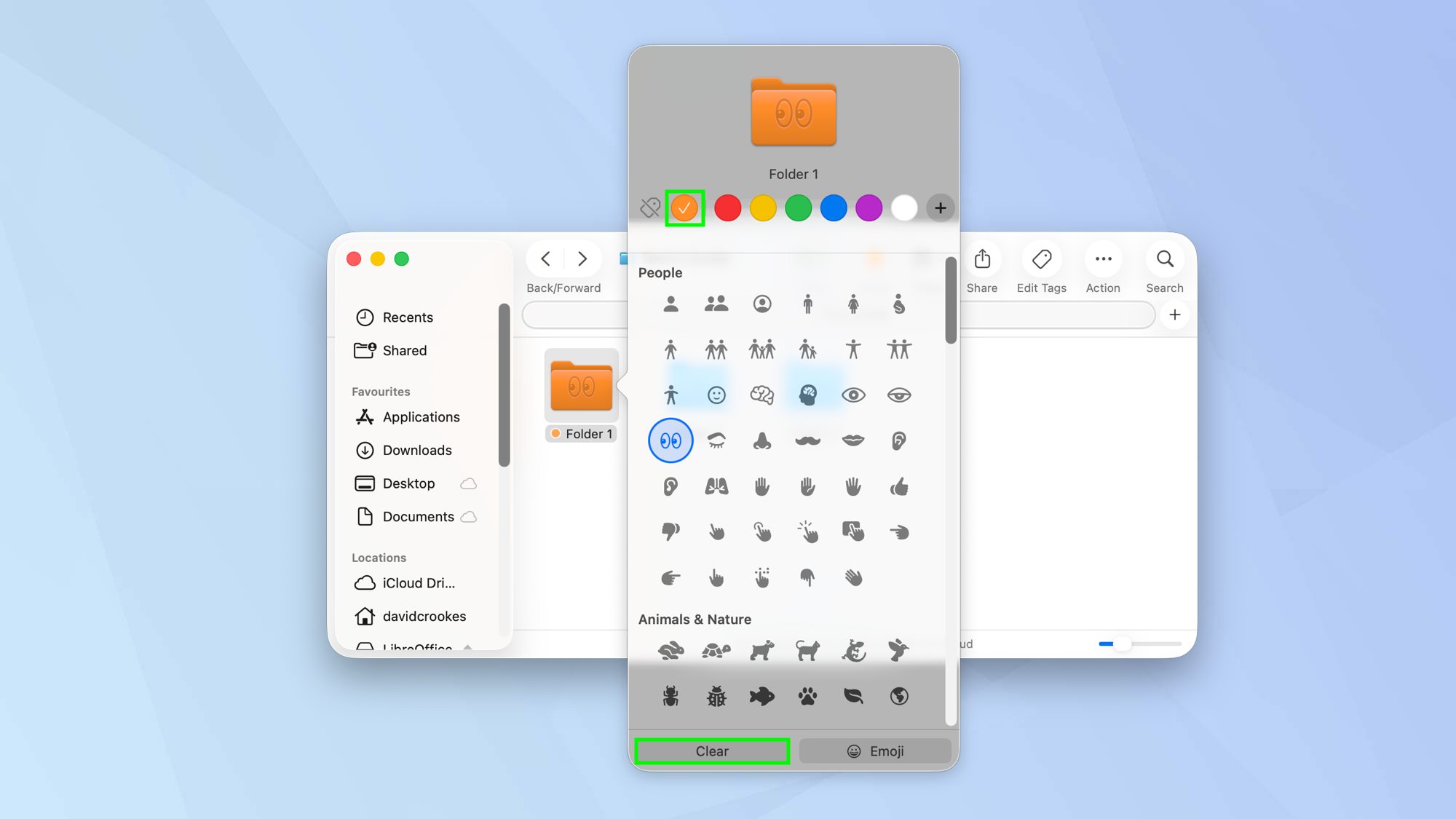 כיצד לבחור את המראה שלך לתיקיות ב- MacOS Tahoe 26