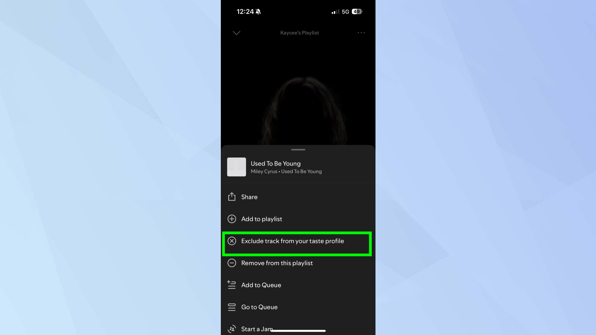 Spotify Excemude מסלול מפרופיל הטעם שלך