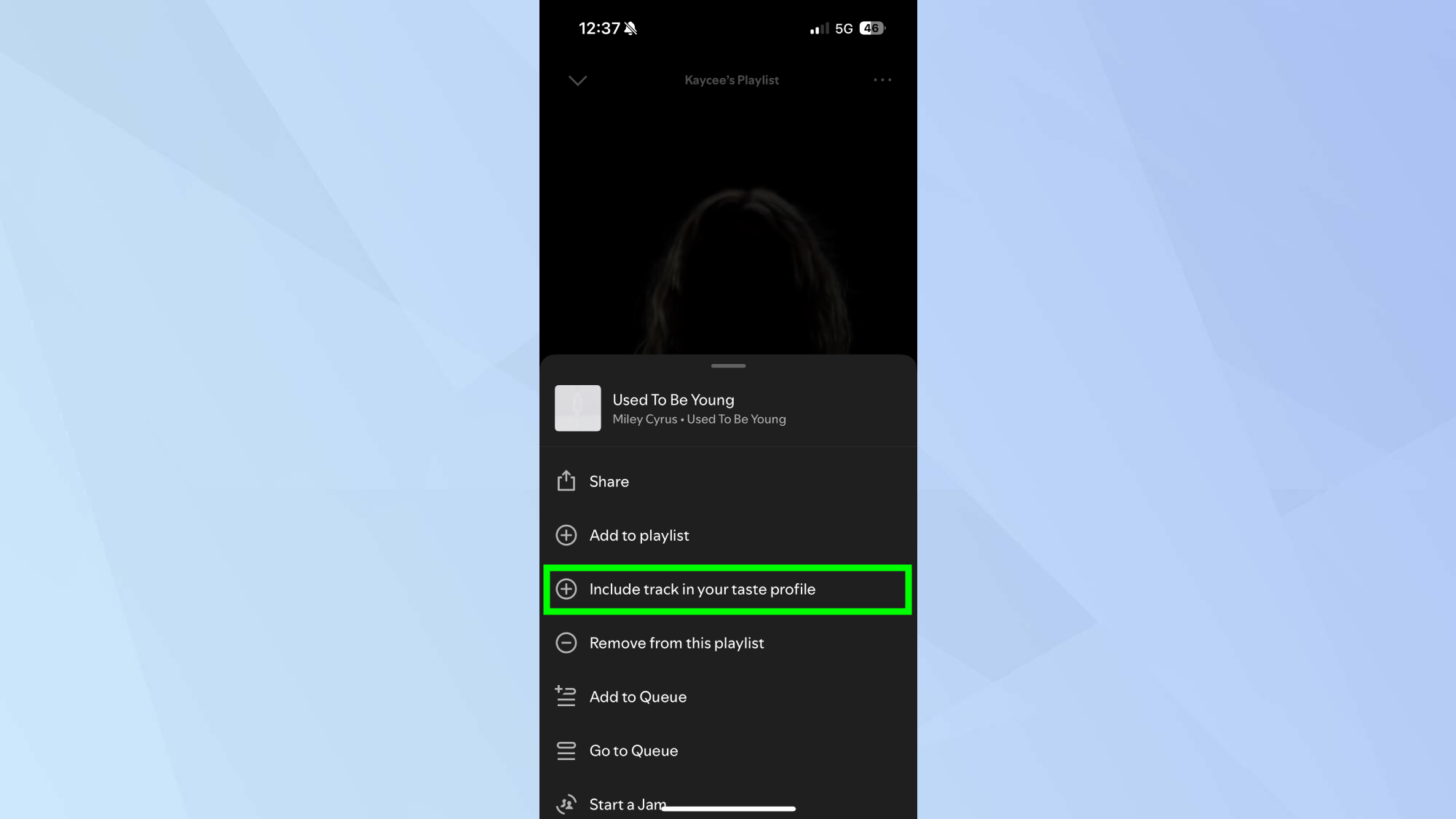 Spotify כולל מסלול בפרופיל הטעם שלך 