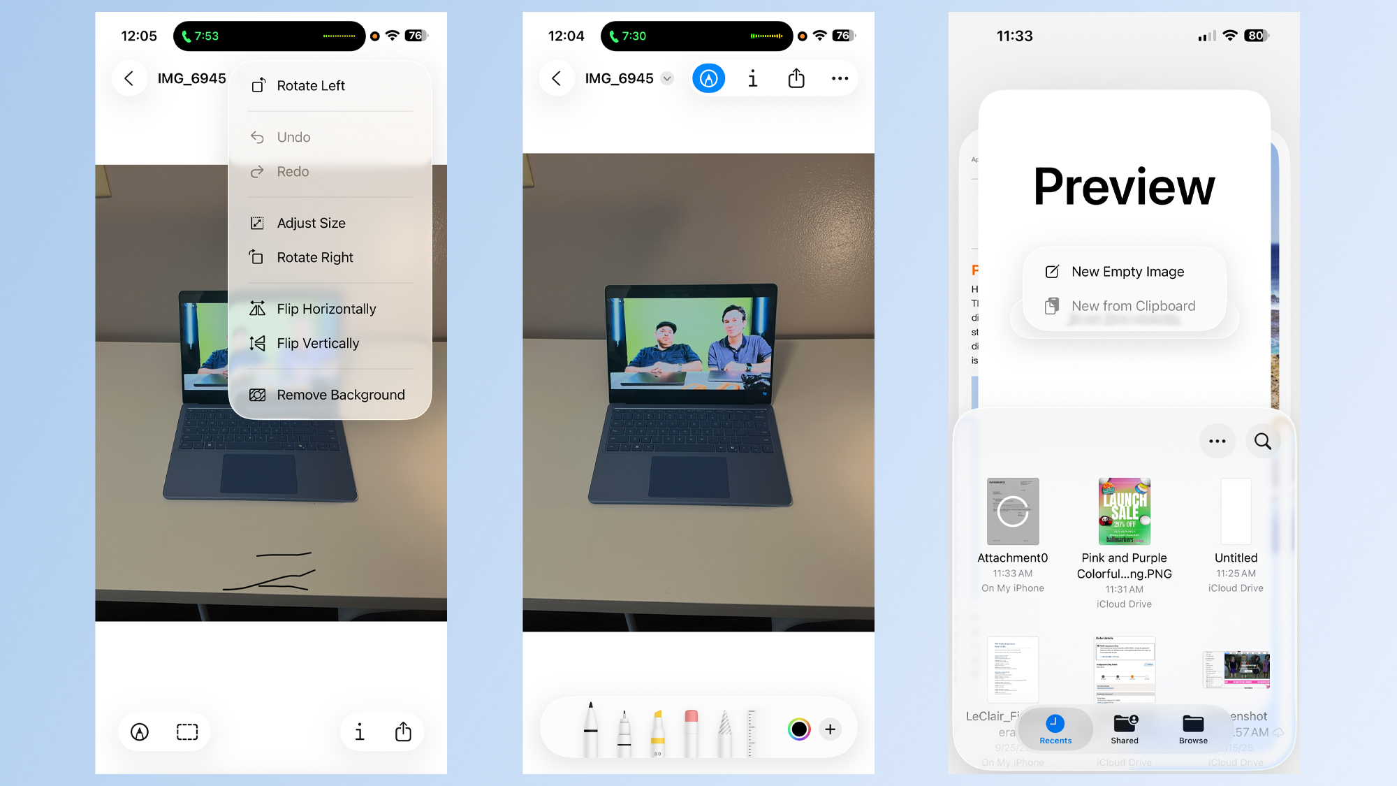 צילומי מסך של אפליקציה של Apple App