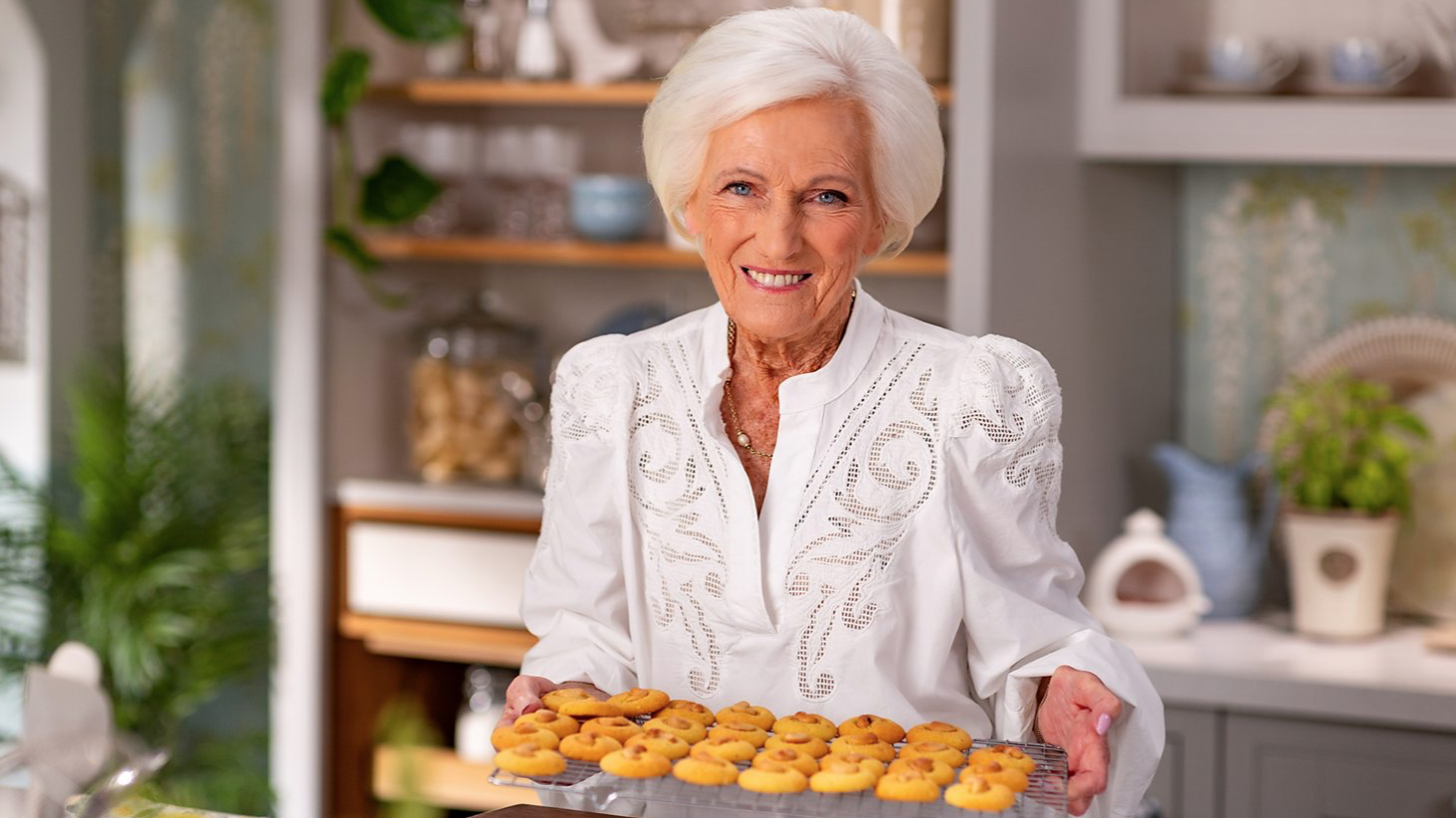 Mary Berry cooks and shares stories from her jam-packed life in the kitchen in "Mary at 90: A Lifetime of Cooking"