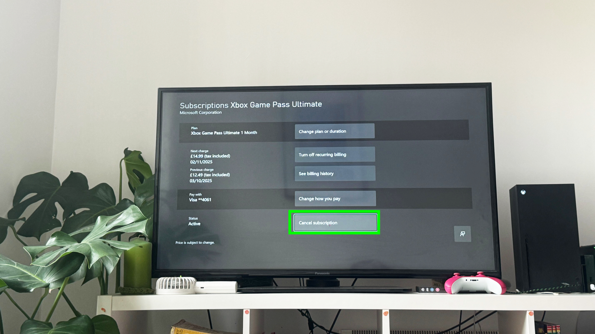 Xbox ביטול משחק משחק
