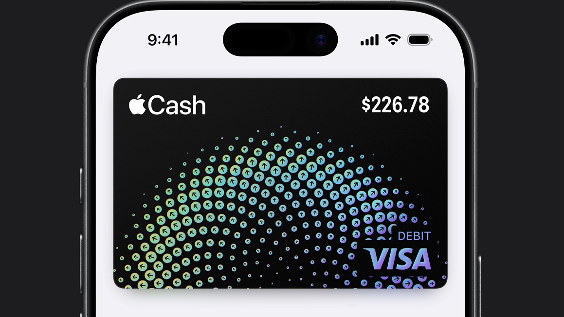 Apple Cash מוצג על מסך אייפון