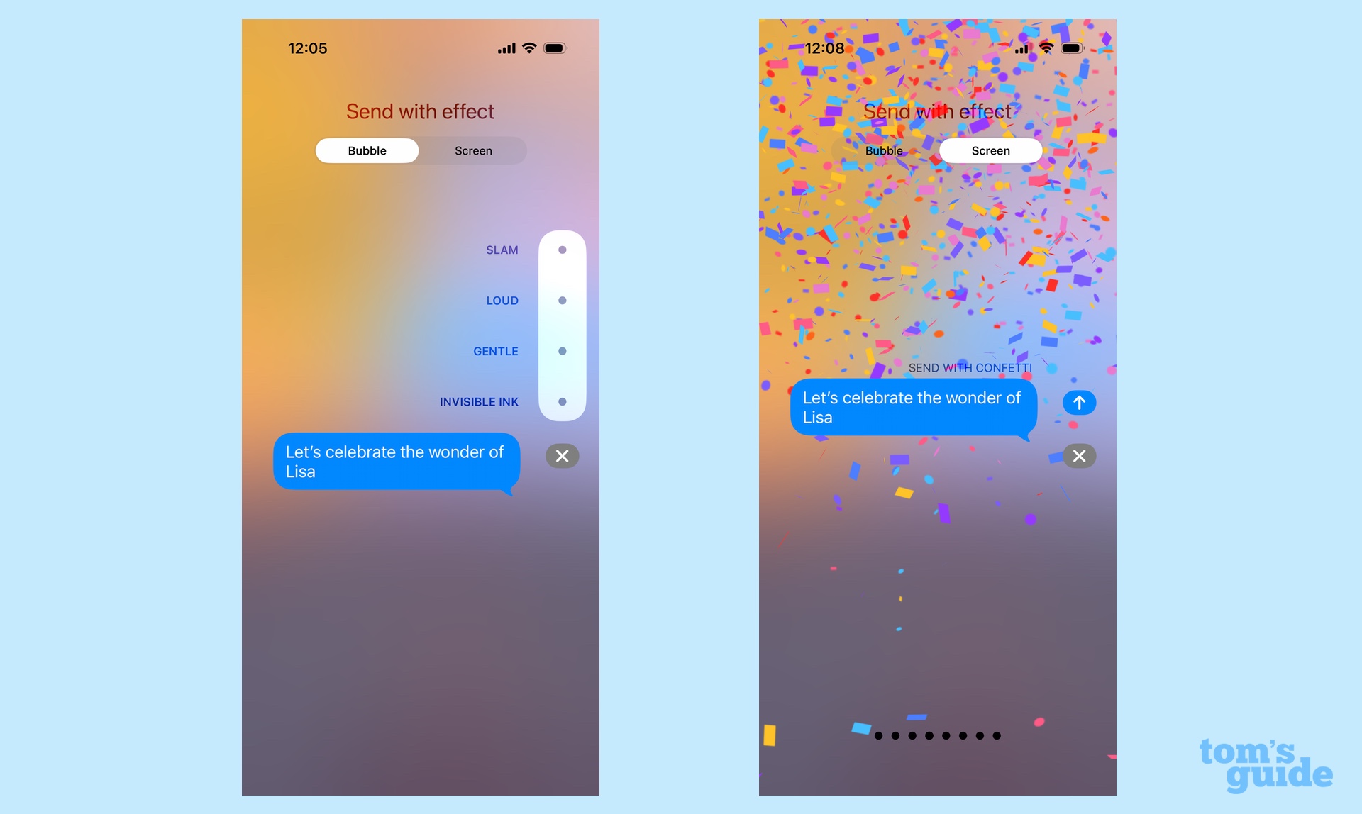אפקטי מסך ב-iOS 26