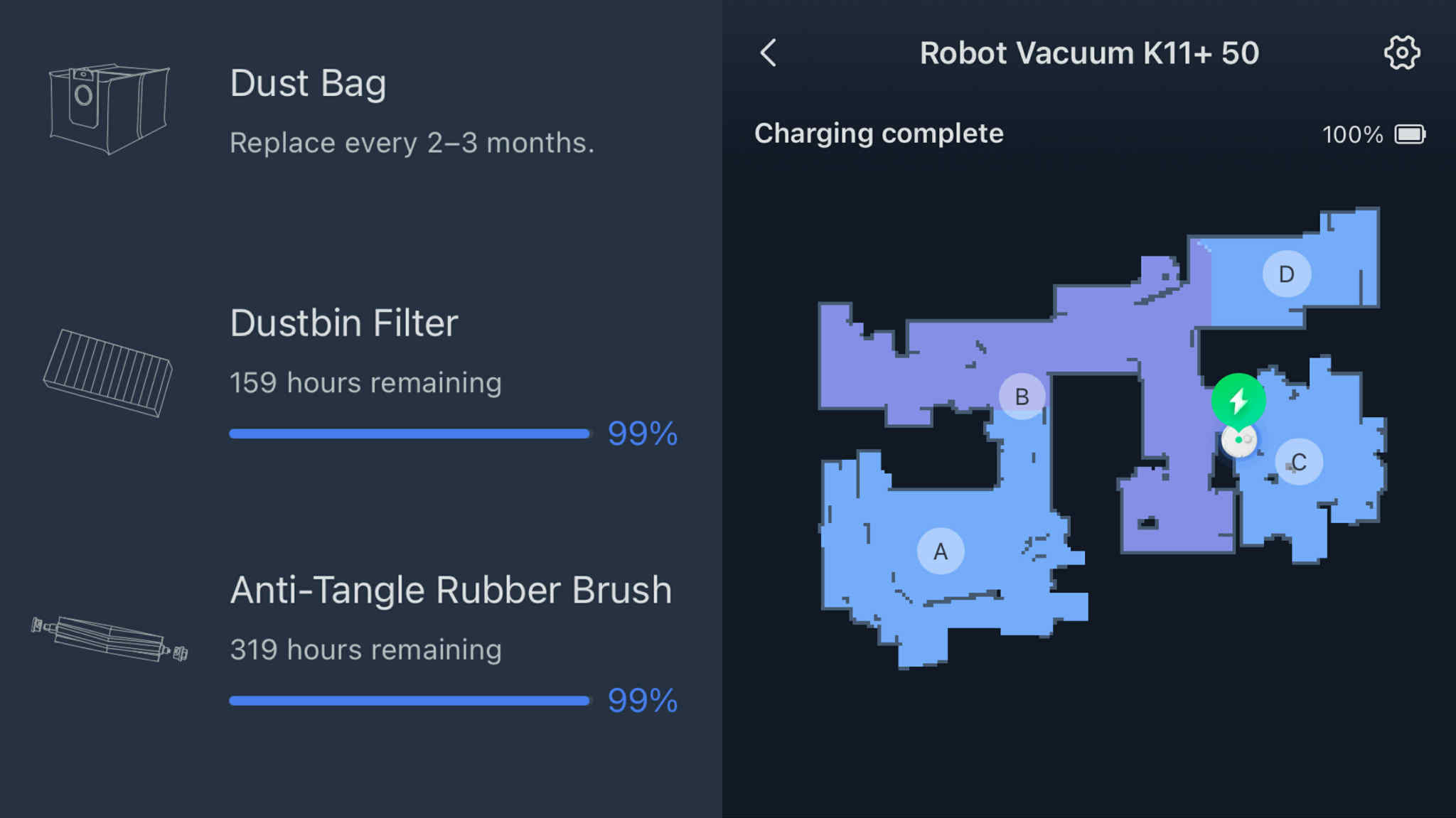 SwitchBot K11 + צילום מסך של מפה