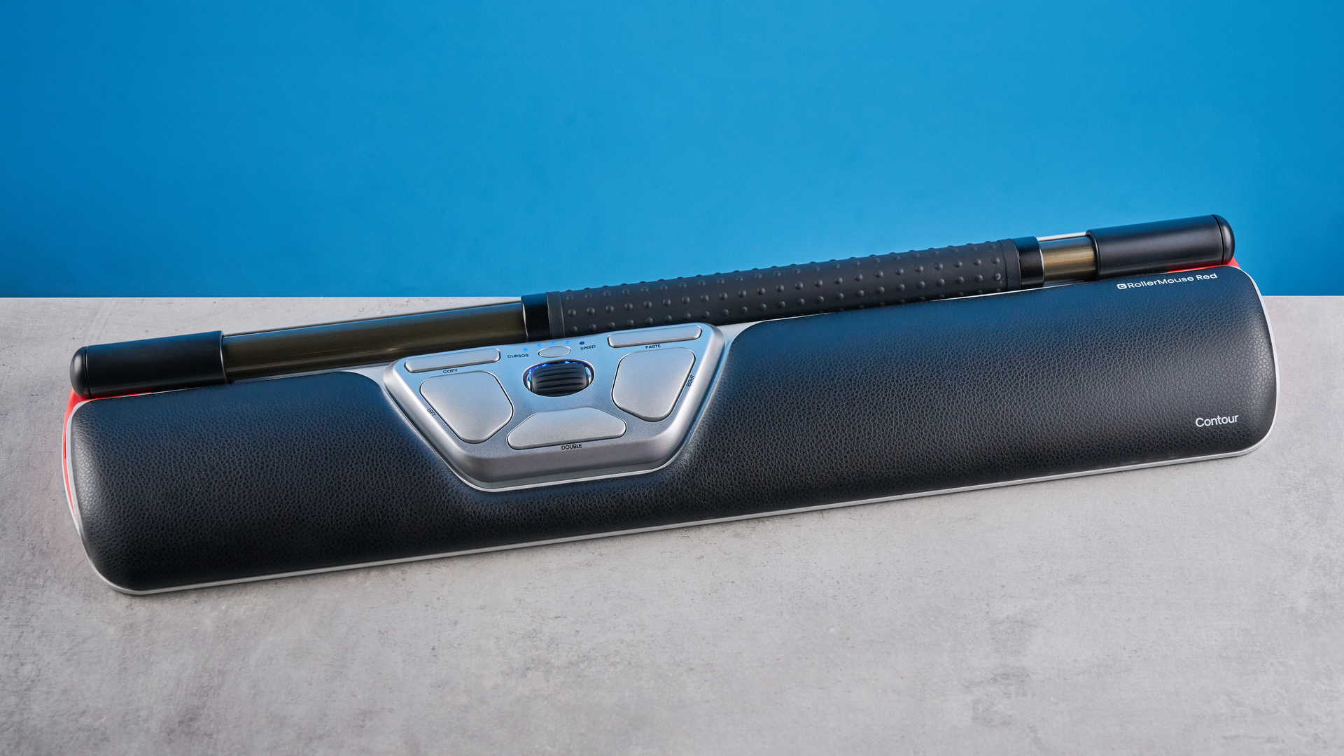 Contour RollerMouse Red Wireless עם משענת היד הדקה