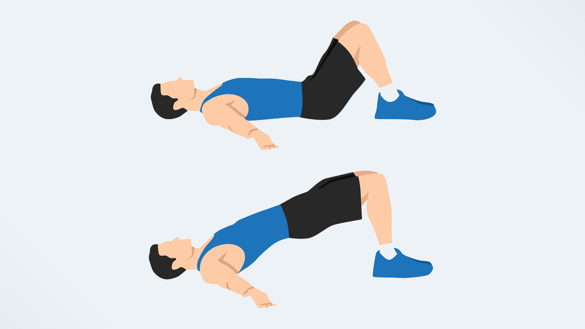 תמונה של גבר עושה גשר גלוטה