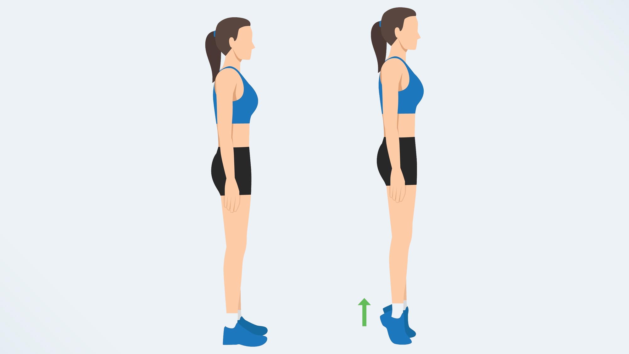 אישה עושה הרמת עגל