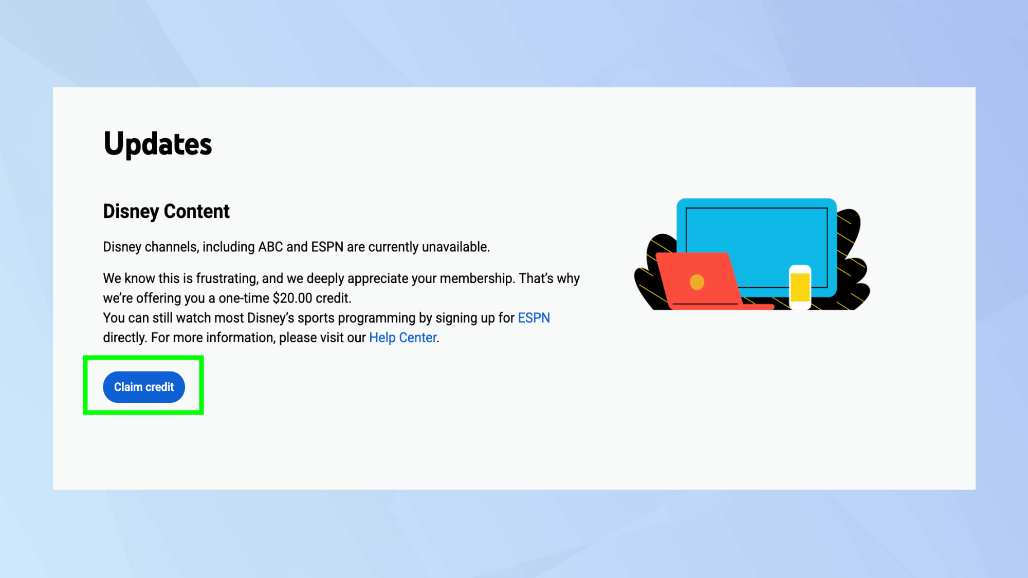 קרדיט תביעת YouTube TV 