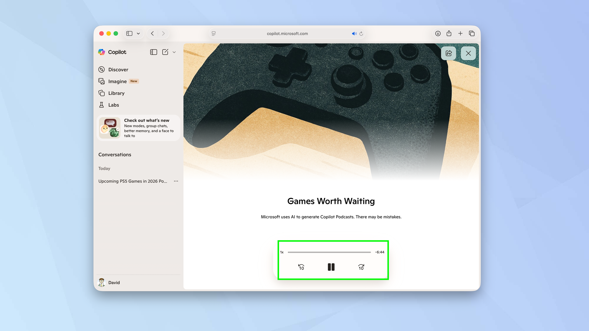 כיצד ליצור פודקאסט באמצעות Copilot