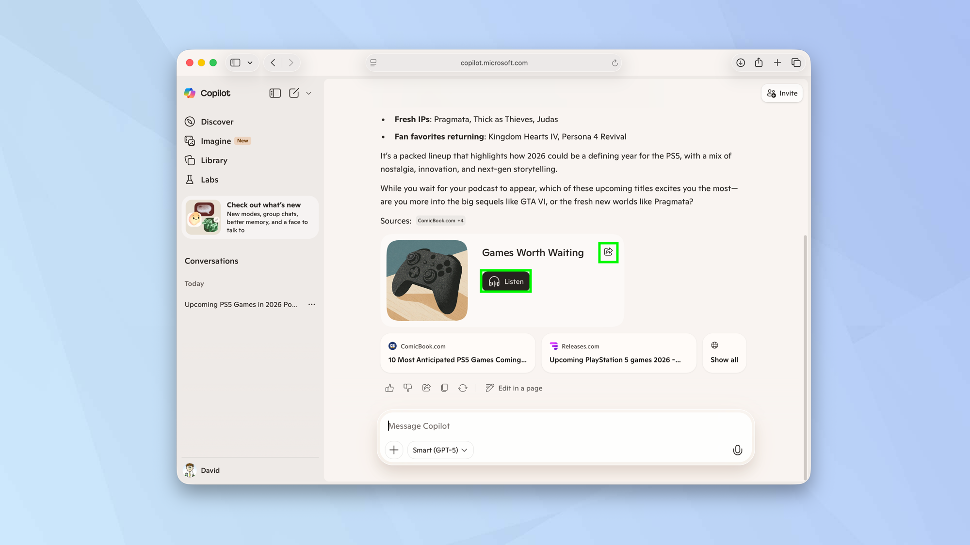 כיצד ליצור פודקאסט באמצעות Copilot