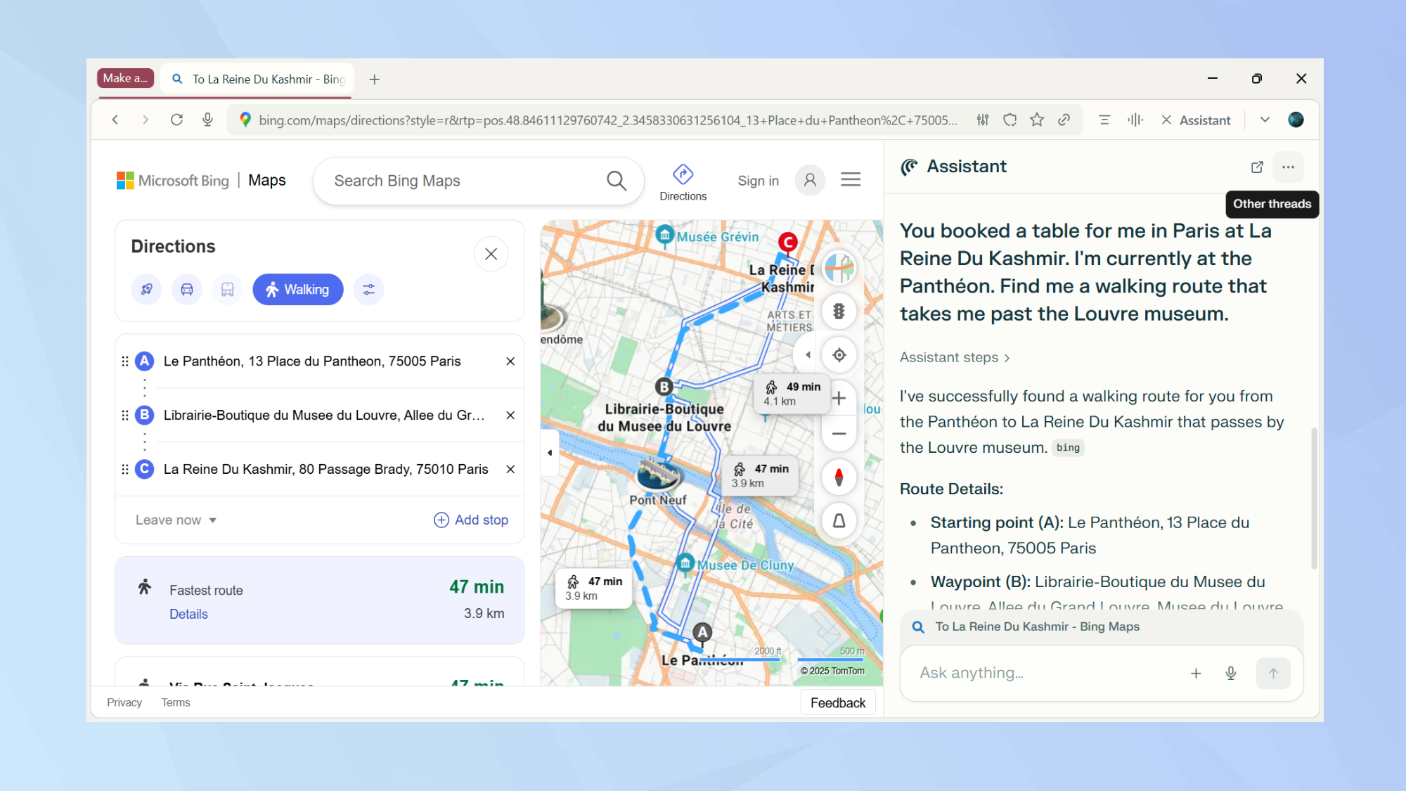 השתמש ב-Comet כדי לתכנן את הטיול שלך 
