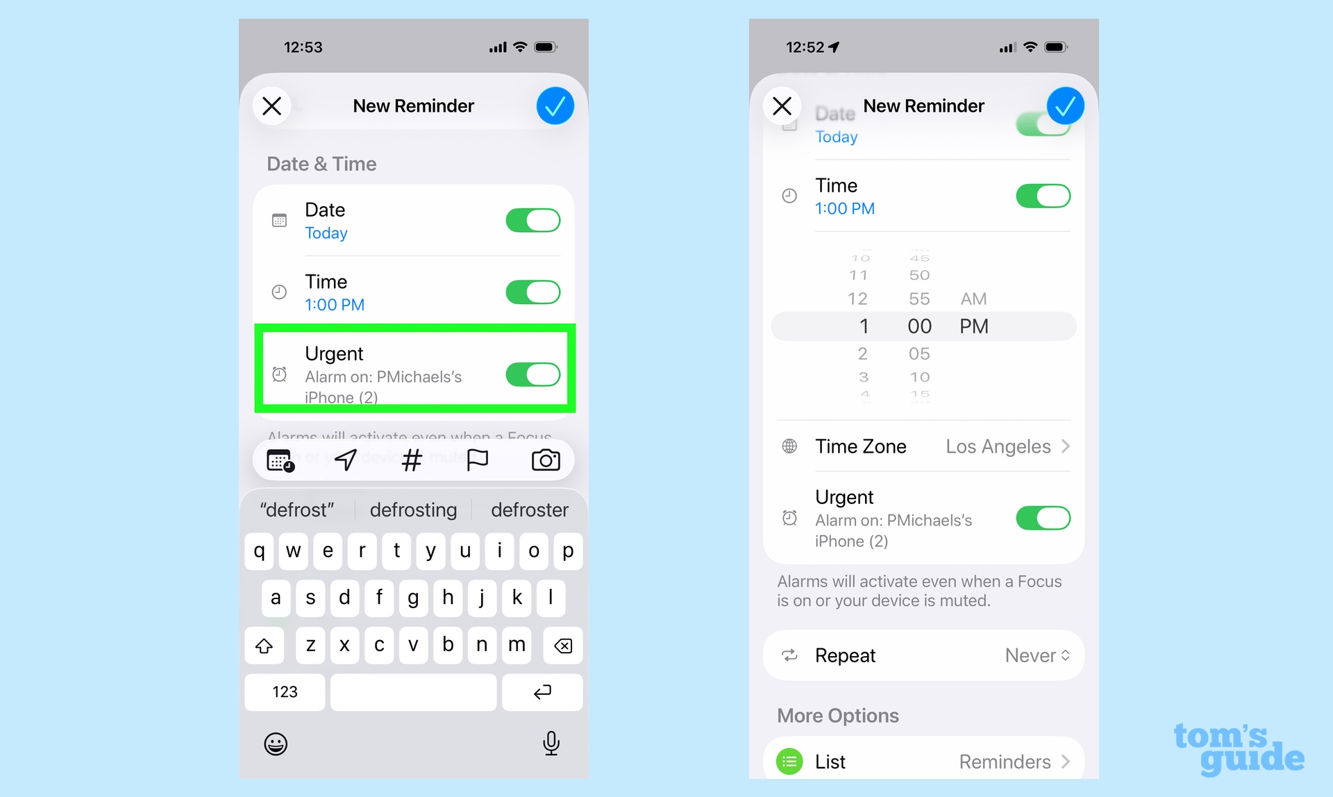 הפעלת הלחצן 'דחיפות' לצורך משימה