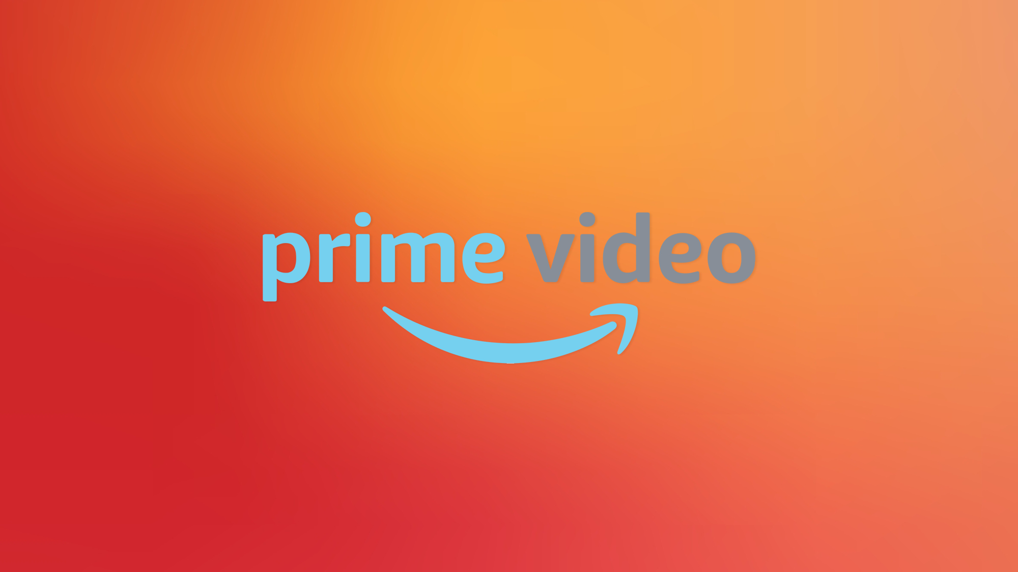 לוגו Prime Video על רקע אדום-כתום