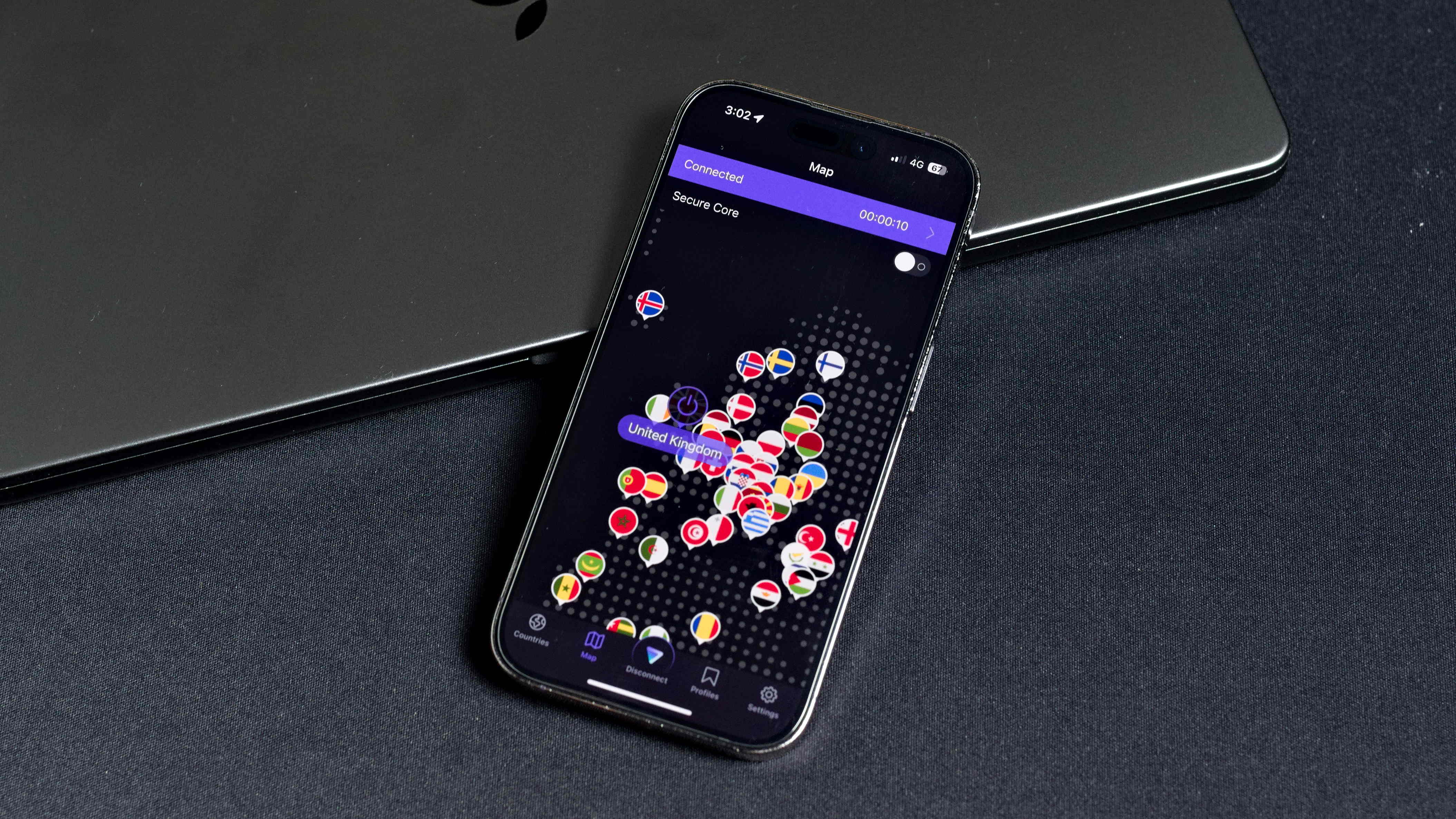 Proton VPN פועל באייפון 14 Pro