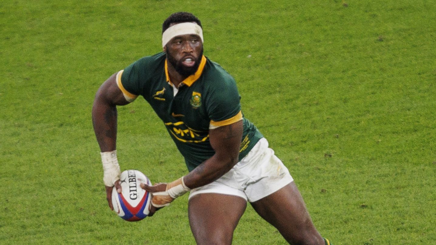 South Africa's Siya Kolisi in action during the Autumn Nations Series 2024 match between England and South Africa at Allianz Stadium on November 16, 2024 in London, England.