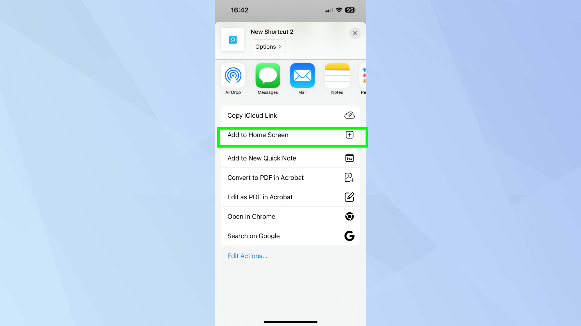 הוסף למסך הבית