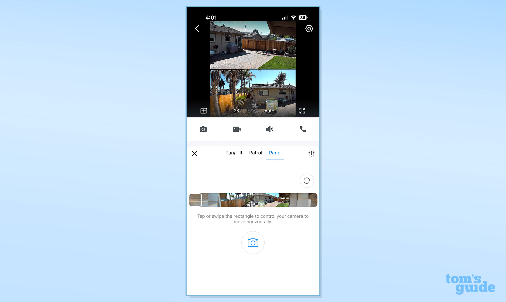 צילום מסך של אפליקציית TP-Link Tapo C246D HybridCam Duo