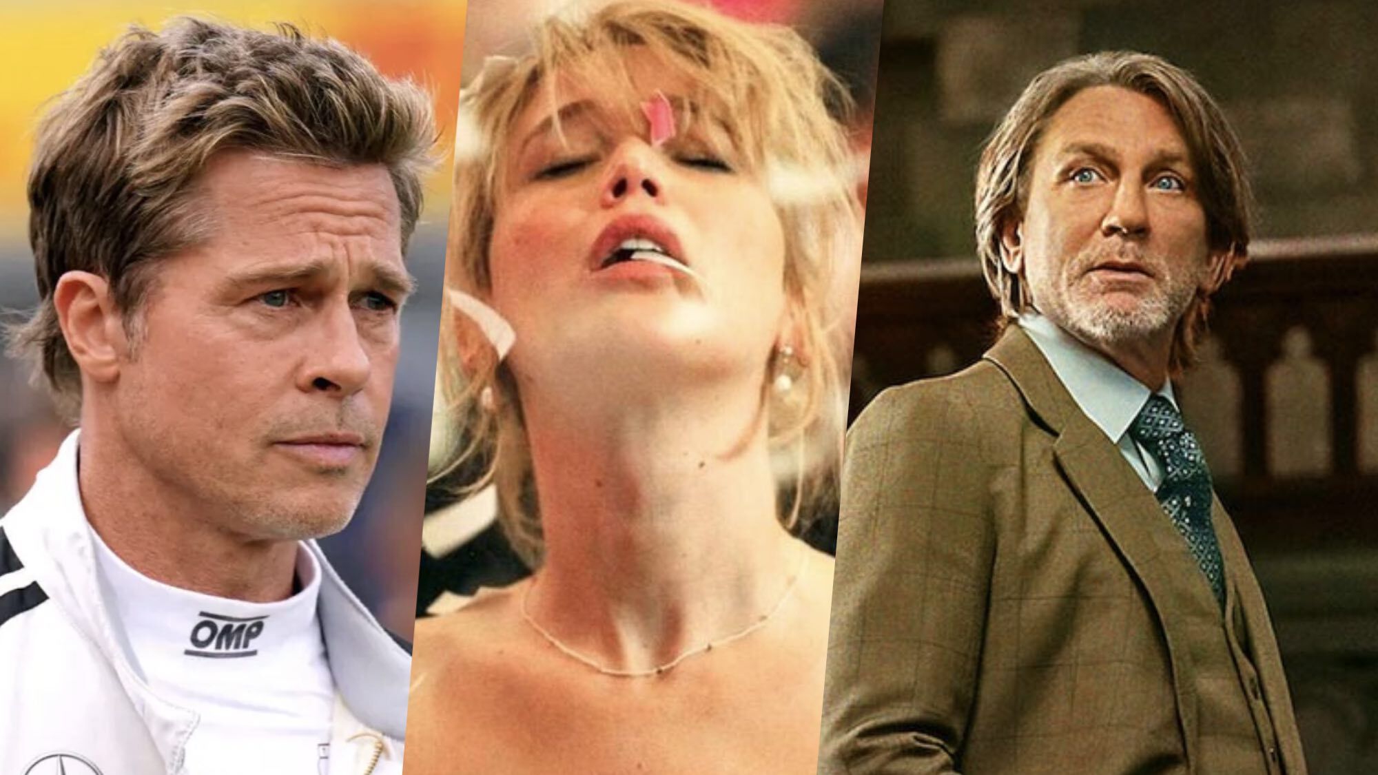 בראד פיט ב-F1, ג'ניפר לורנס ב-Die My Darling ודניאל קרייג ב- Knives Out: Wake Up Dead Man 