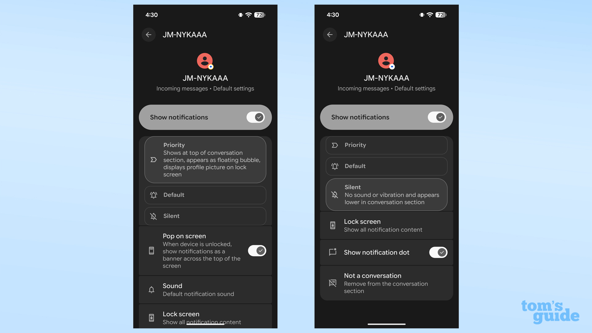 נהל את סדר העדיפויות של התראות אנדרואיד