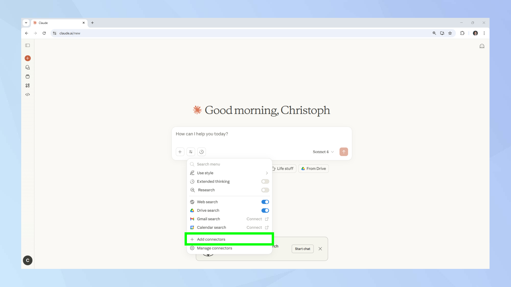 קלוד הוסיף מחברים