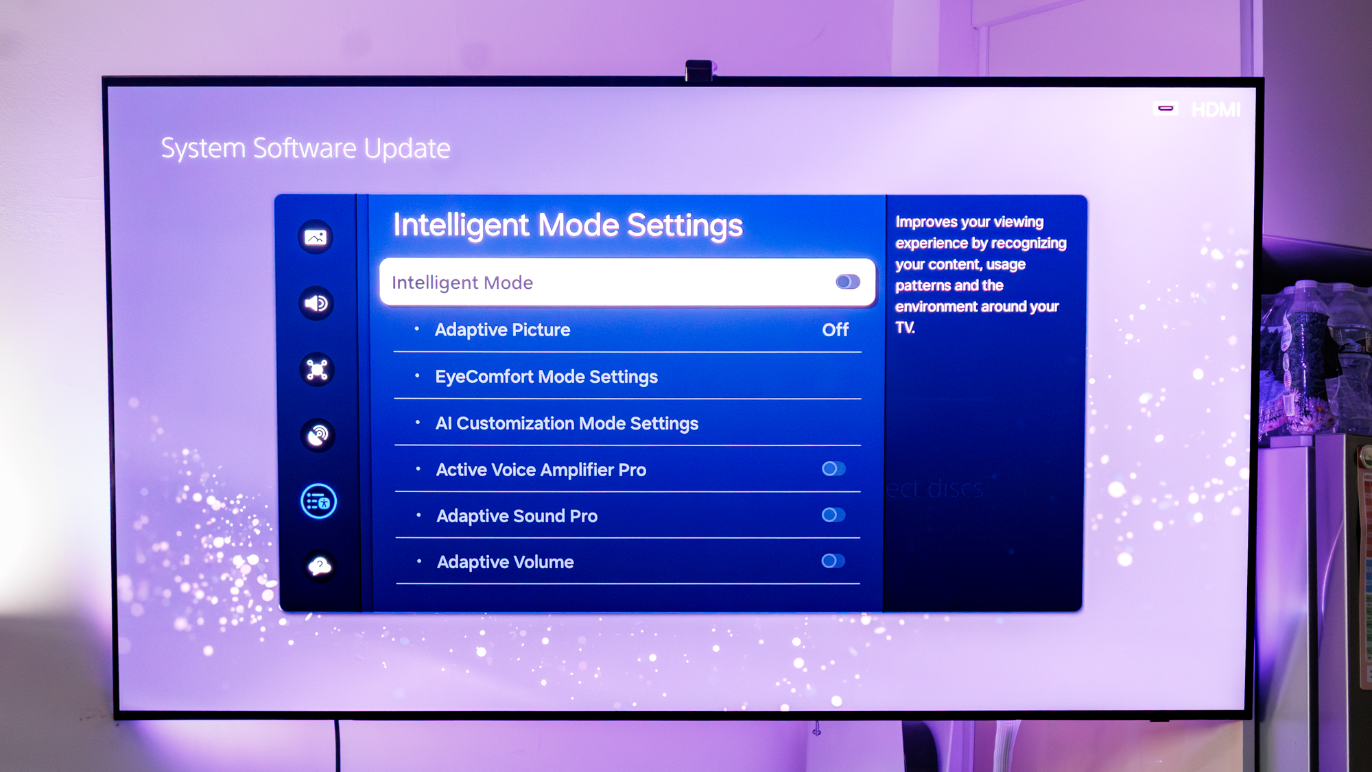 הגדרות טלוויזיה של סמסונג