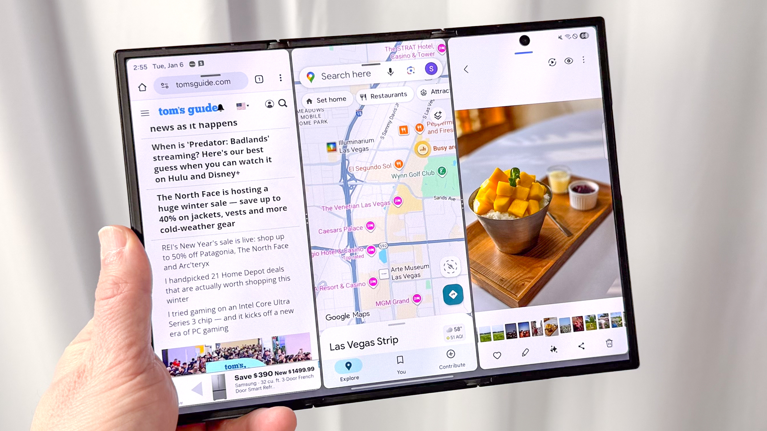 Galaxy Z TriFold מוצג ביד