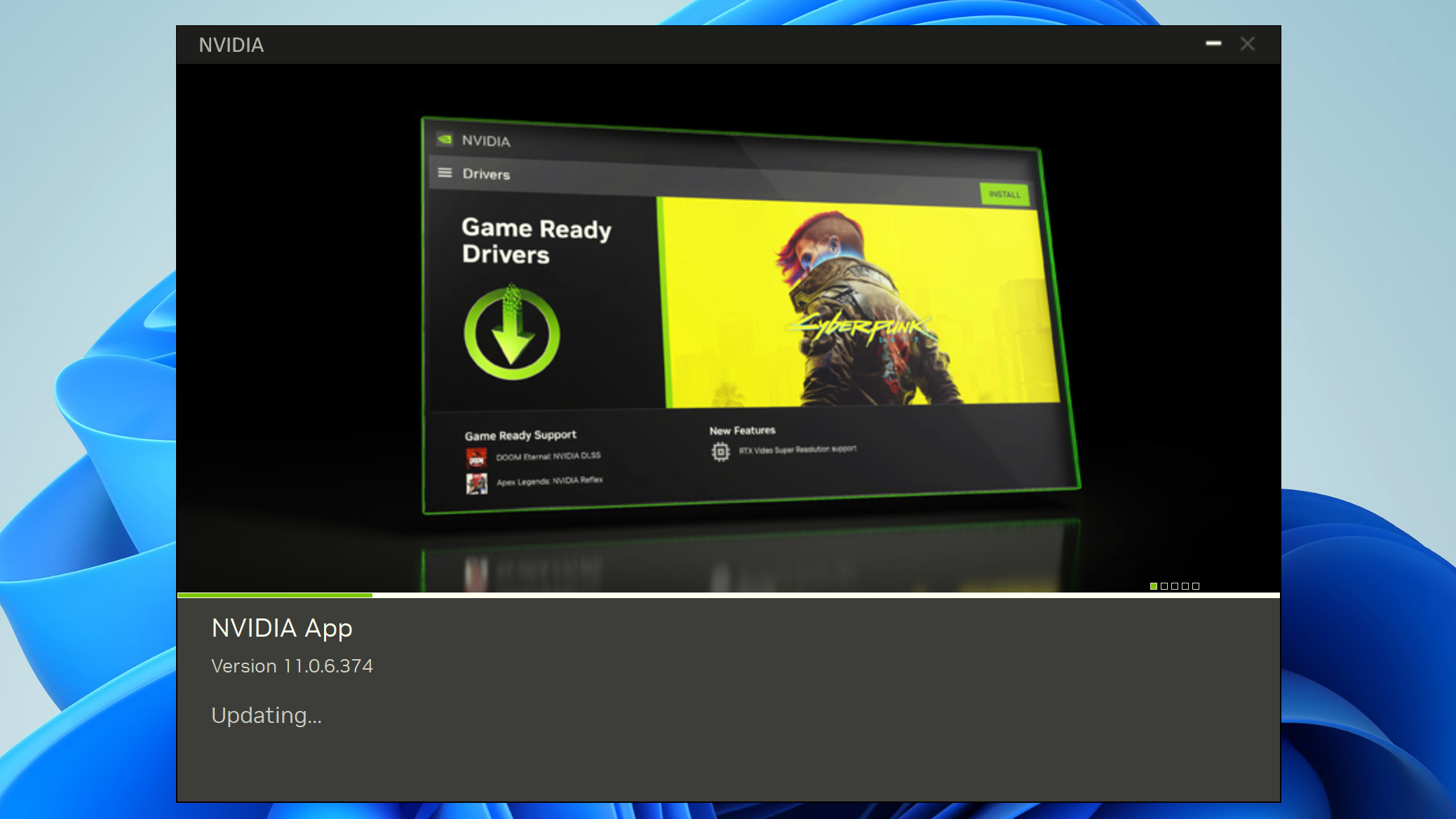 אפליקציית Nvidia בפעולה