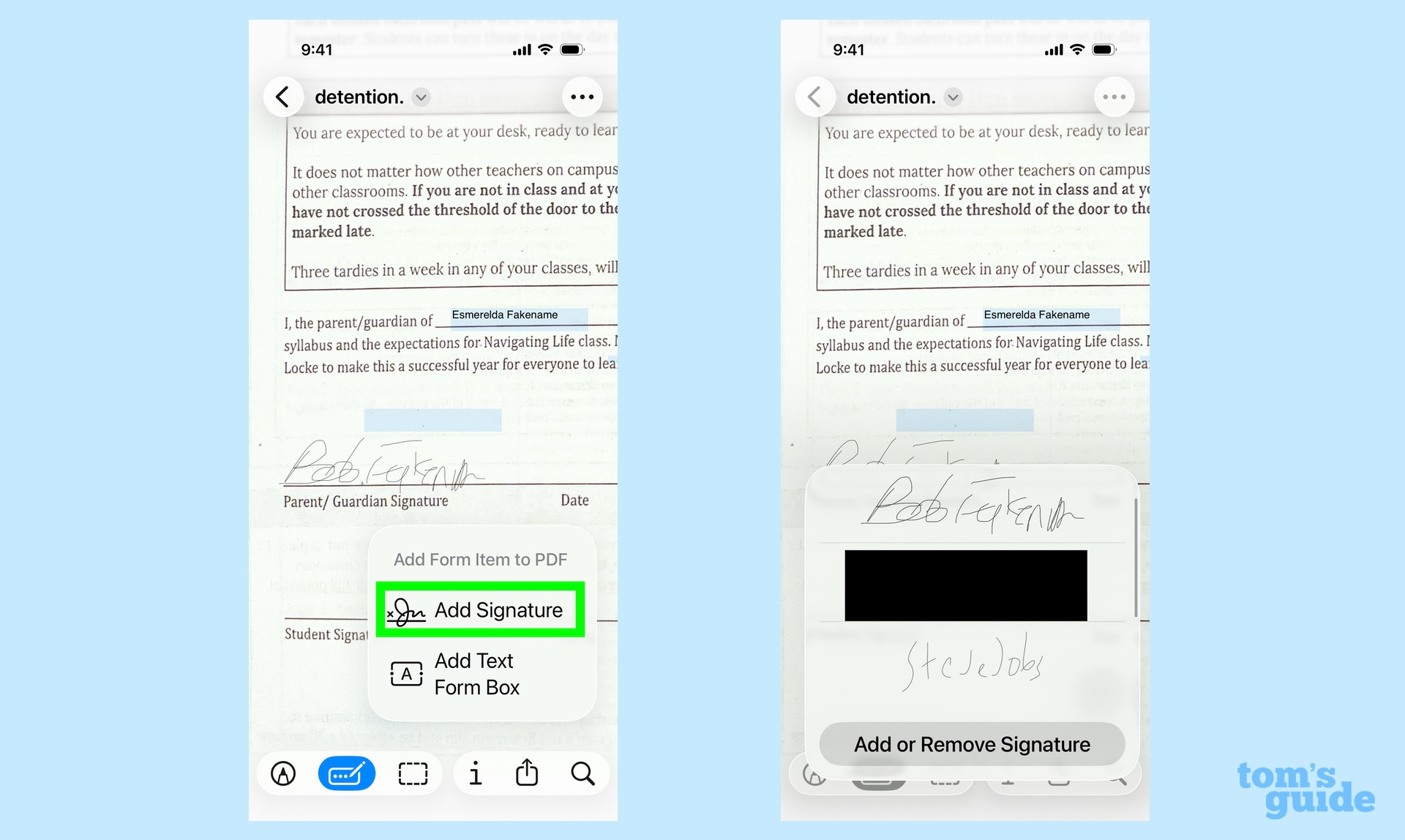 הוספת חתימות מרובות ל-PDF בתצוגה מקדימה