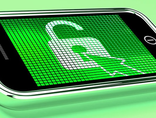 טלפון עם סמל פתיחה