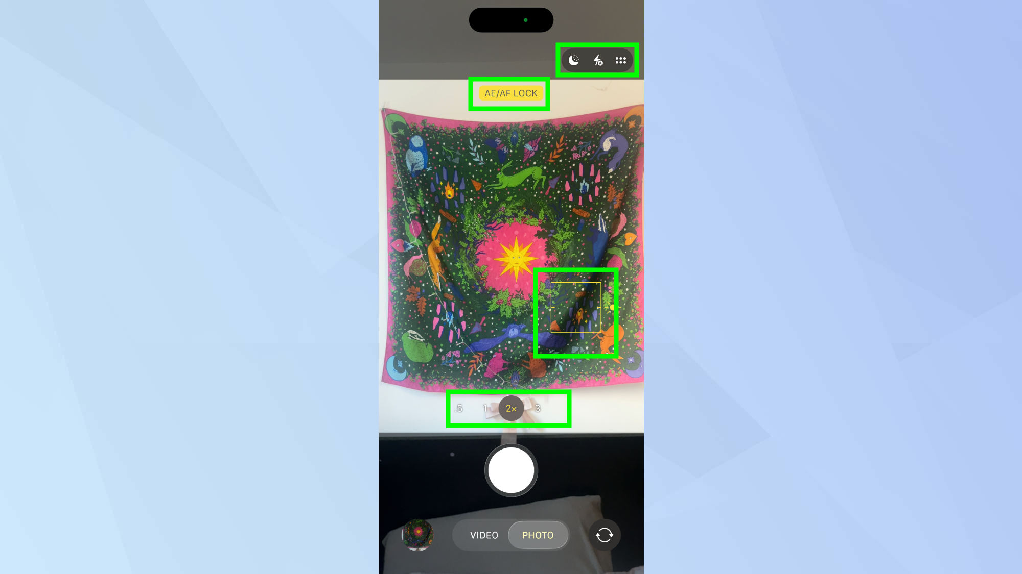 מצב צילום אייפון