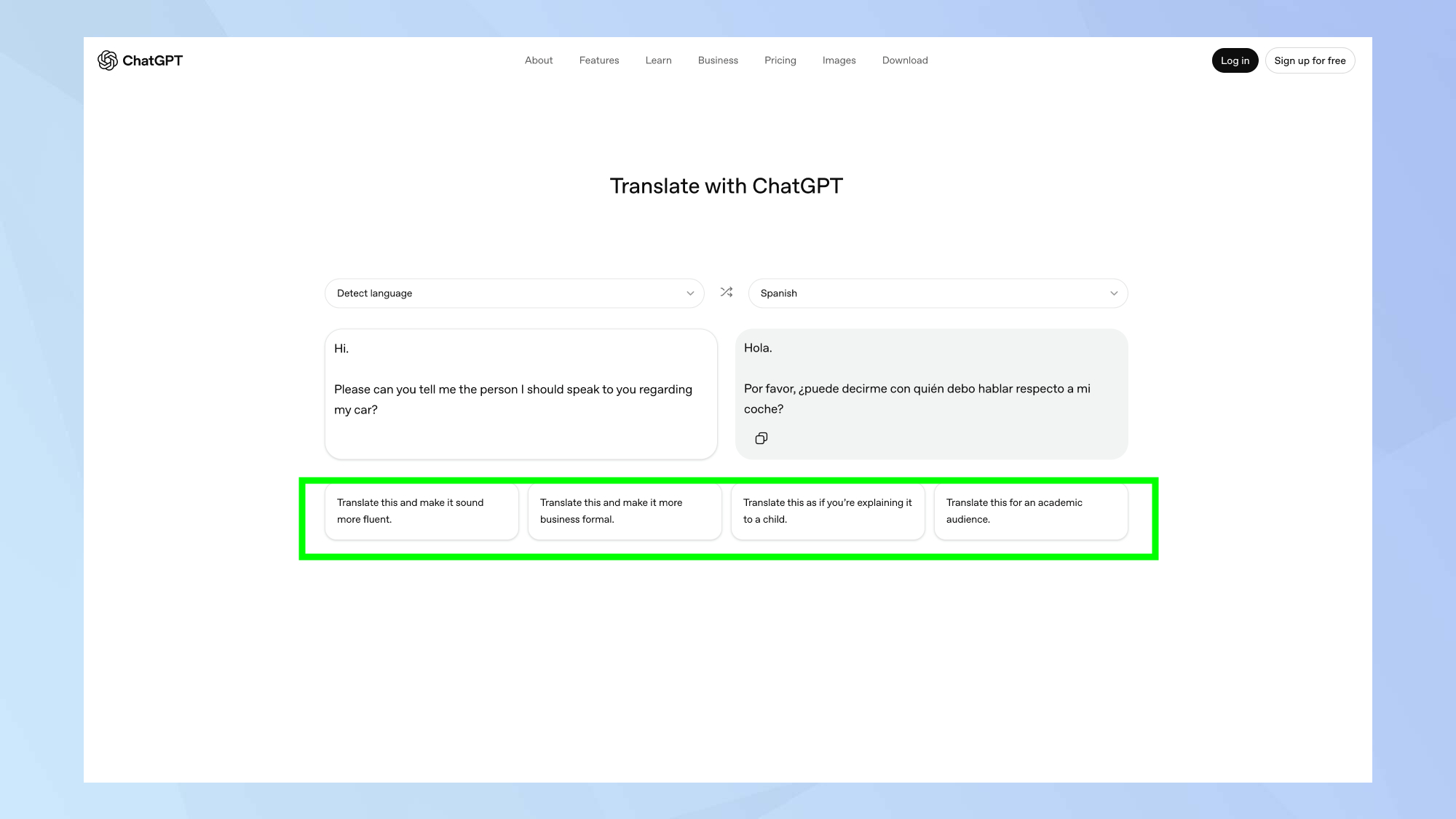 ChatGPT תרגום שינוי הטון