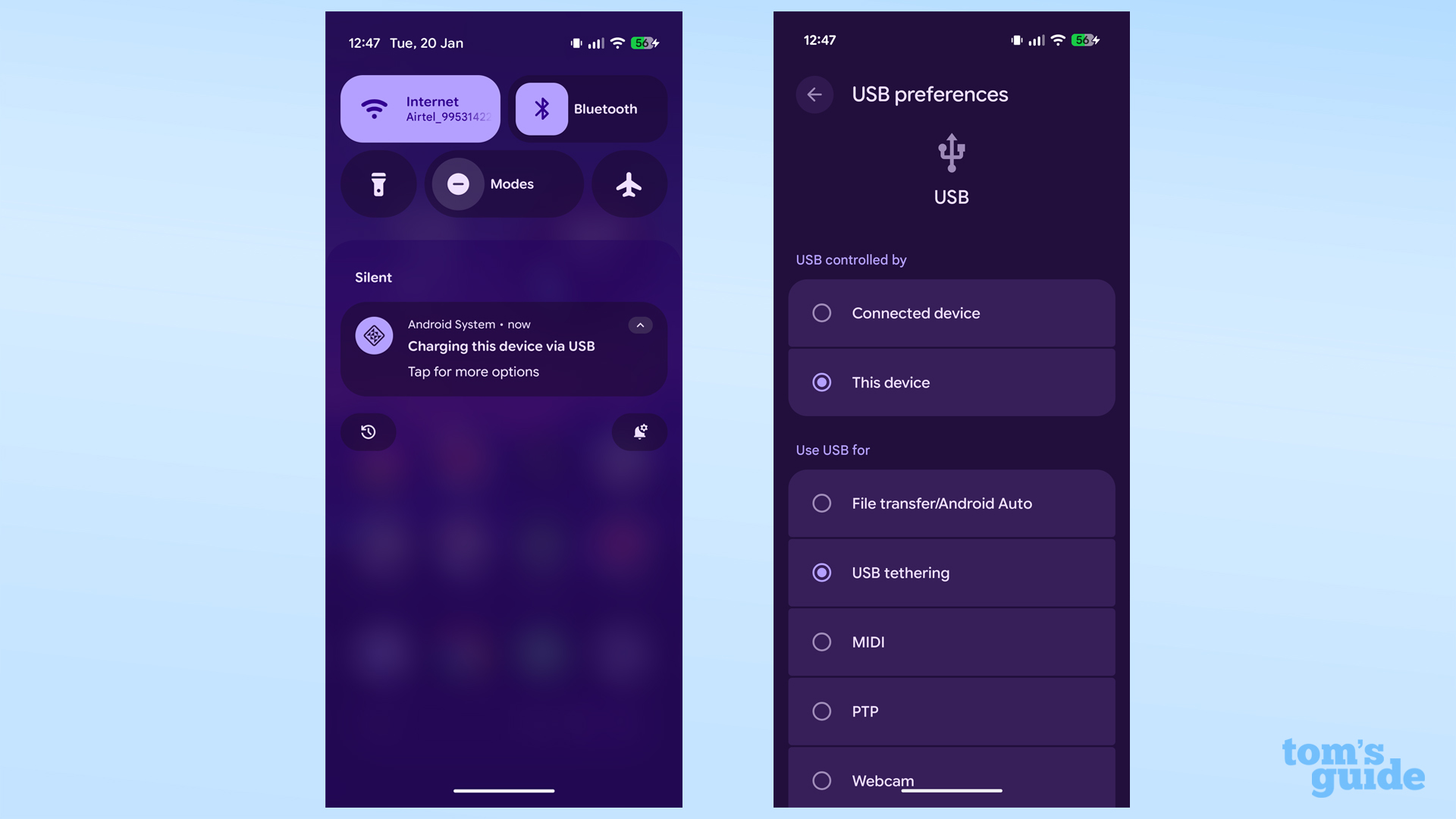אפשרויות שיתוף אינטרנט בין רשתות Wi-Fi בהתראות אנדרואיד