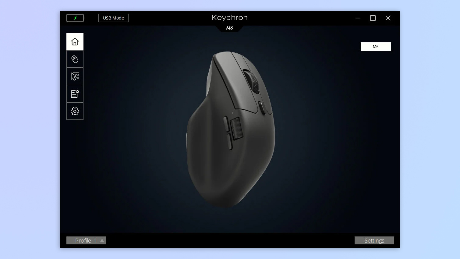 צילום מסך של תוכנת Keychron Engine