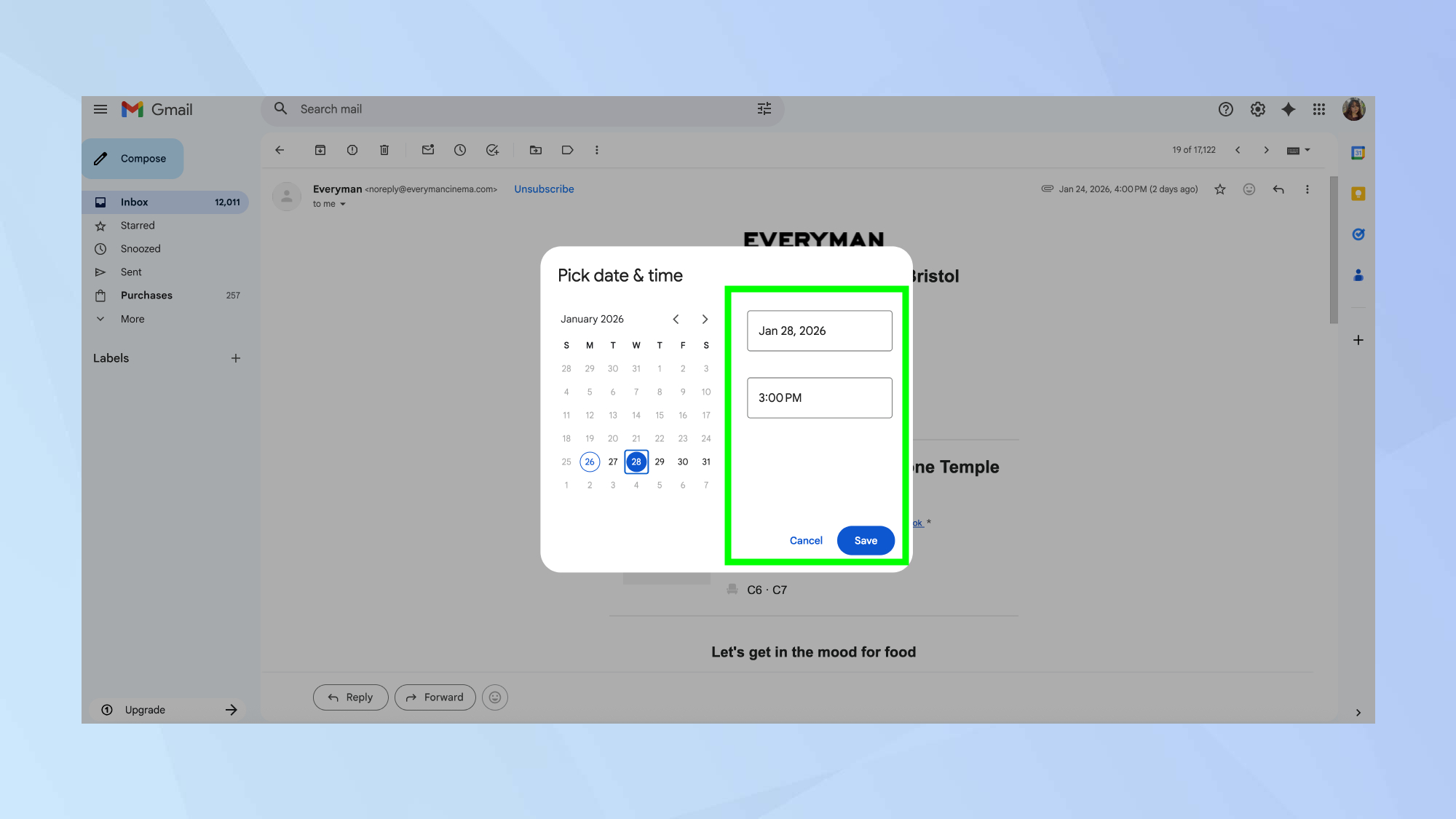 השהה הודעות אימייל ב-Gmail