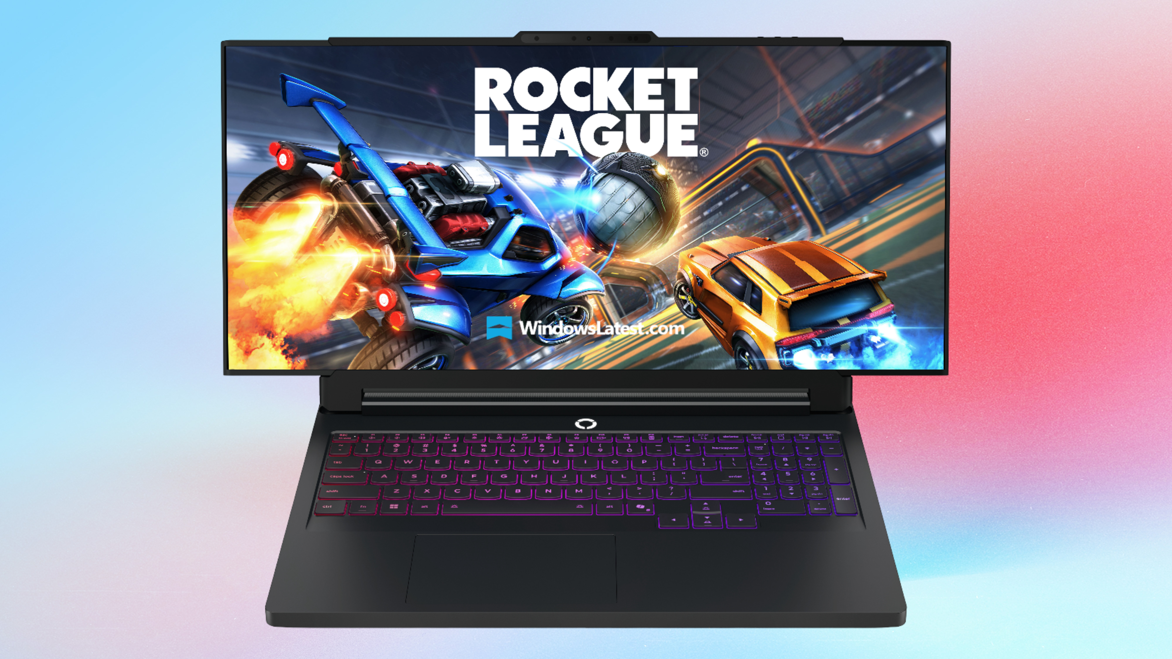 Lenovo Legion Pro Rollable קונספט על רקע צבעוני