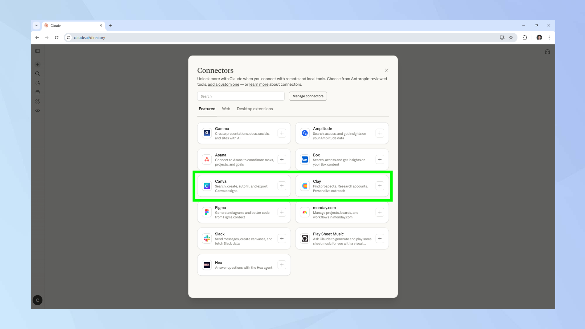 אפשר מחברי אפליקציות בקלוד