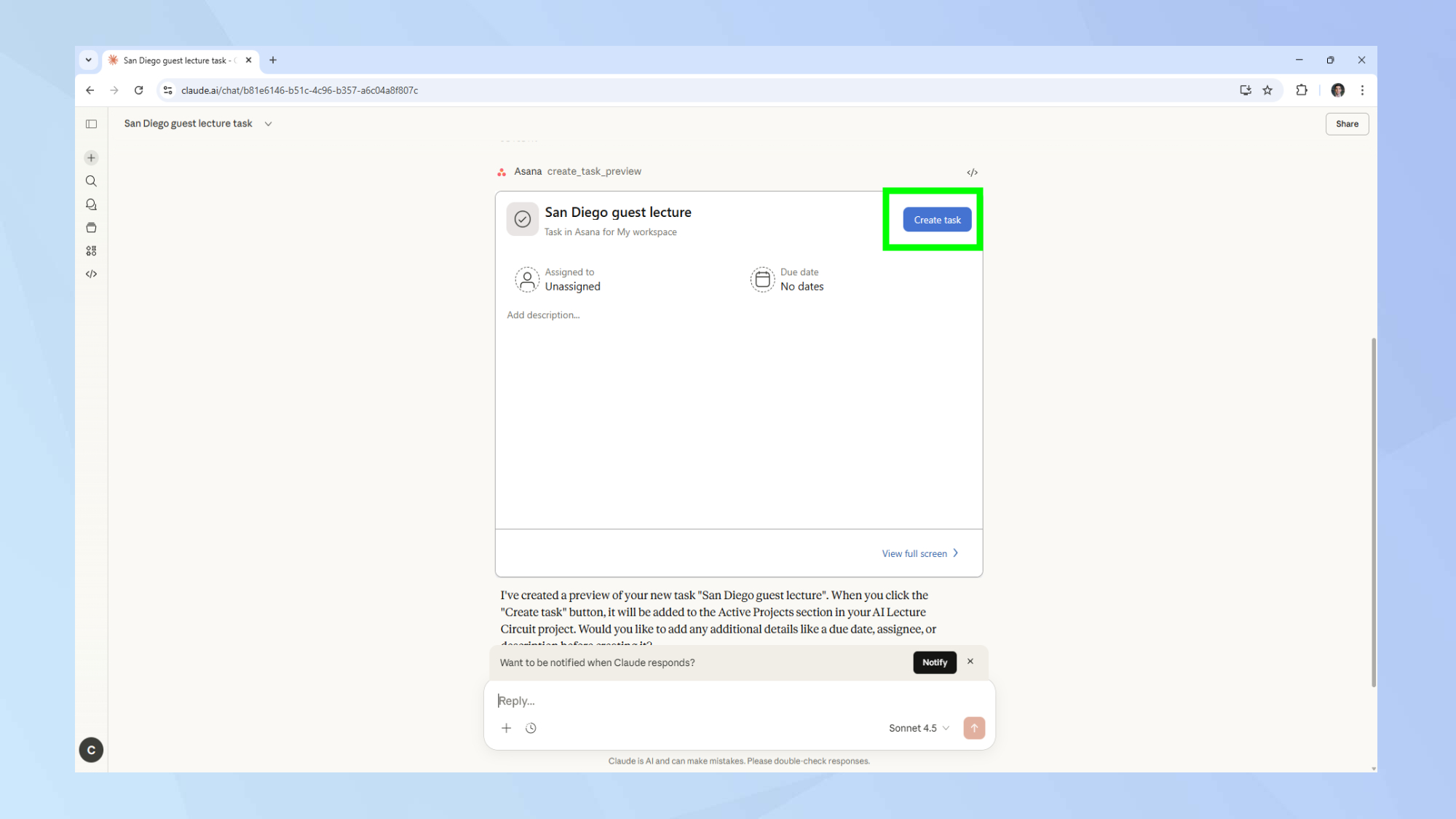 קלוד צור משימה