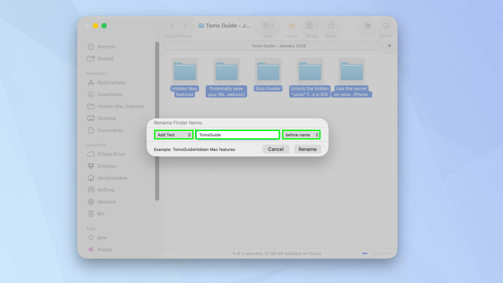 5 תכונות קבצים ותיקיות של Mac שאפל קברה