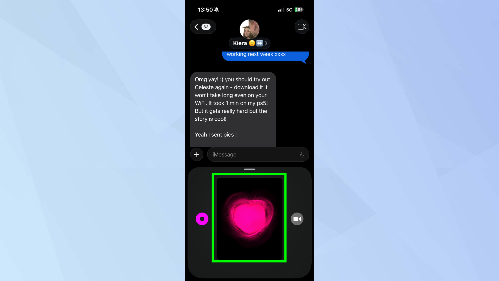 סקיצה מונפשת של Digital Touch