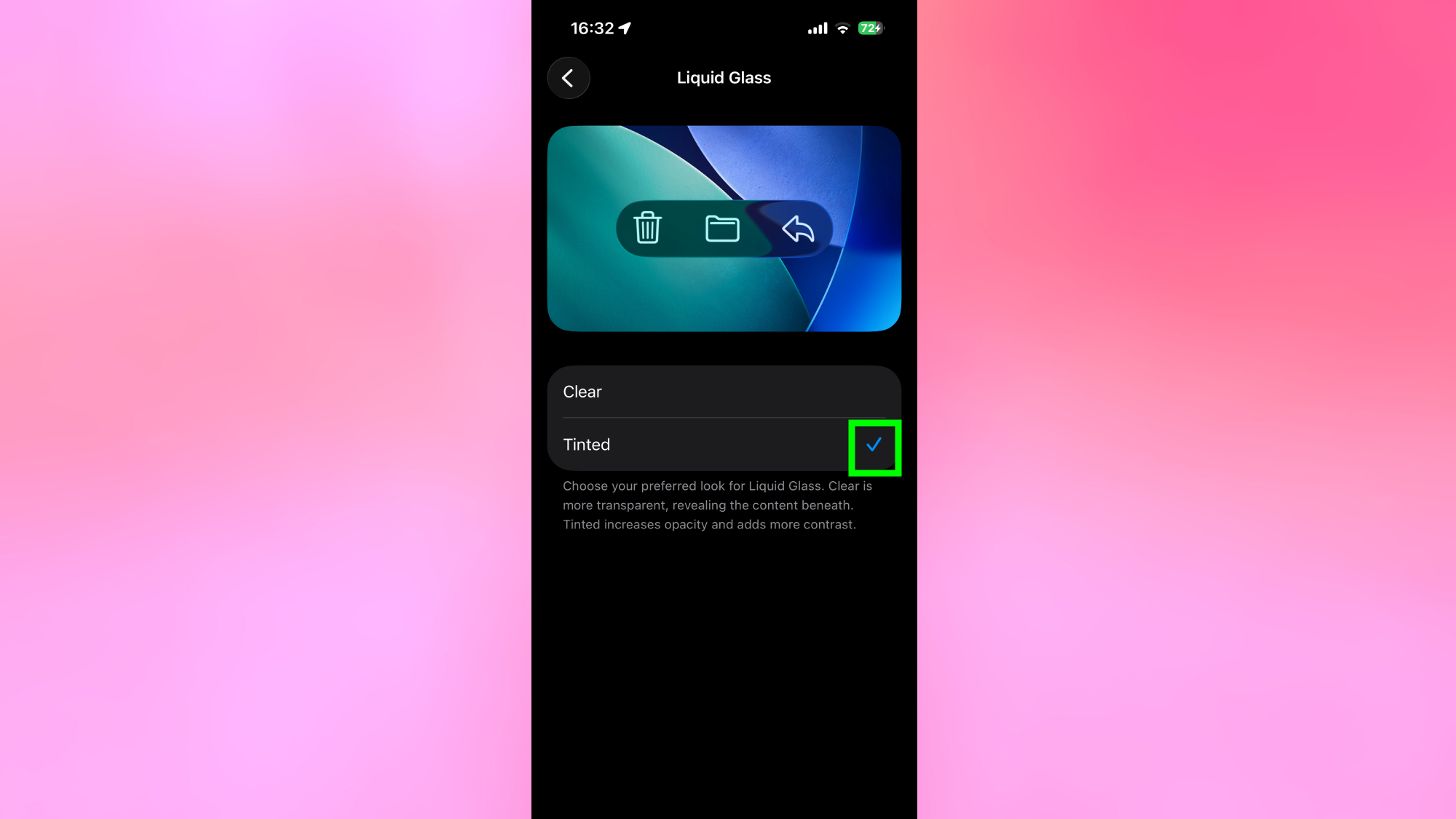 מופעלת כהה בזכוכית נוזלית באייפון