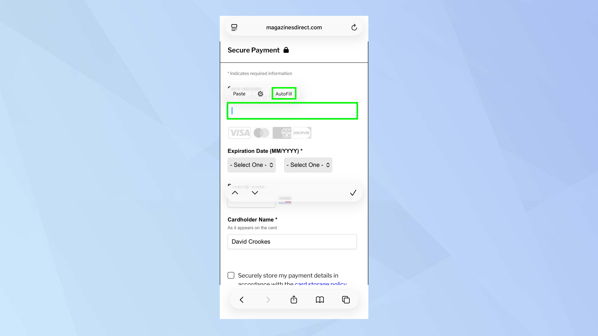 כיצד לחסוך זמן על ידי מילוי אוטומטי של פרטי כרטיס התשלום שלך ב-iOS 26