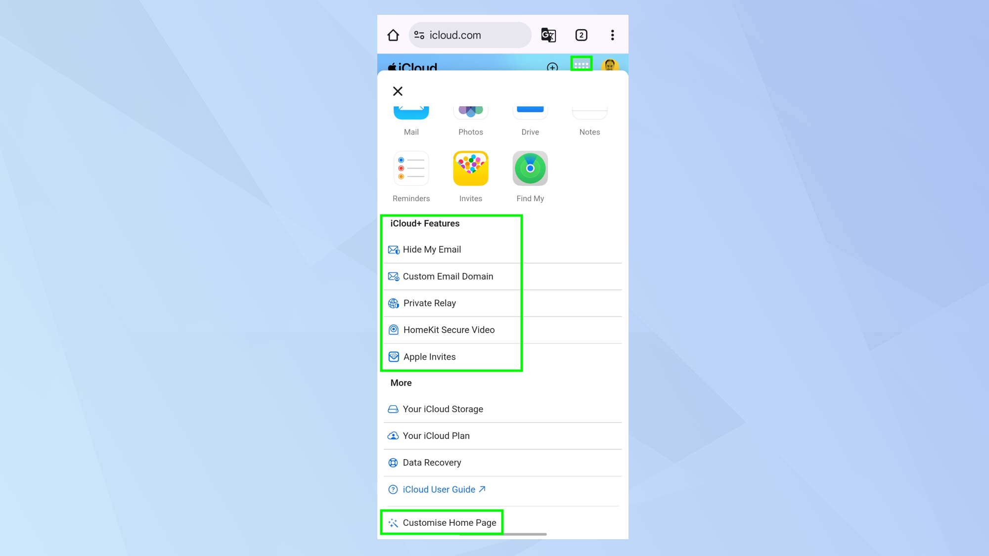 כיצד לגשת לשירותי iCloud במכשירי אנדרואיד