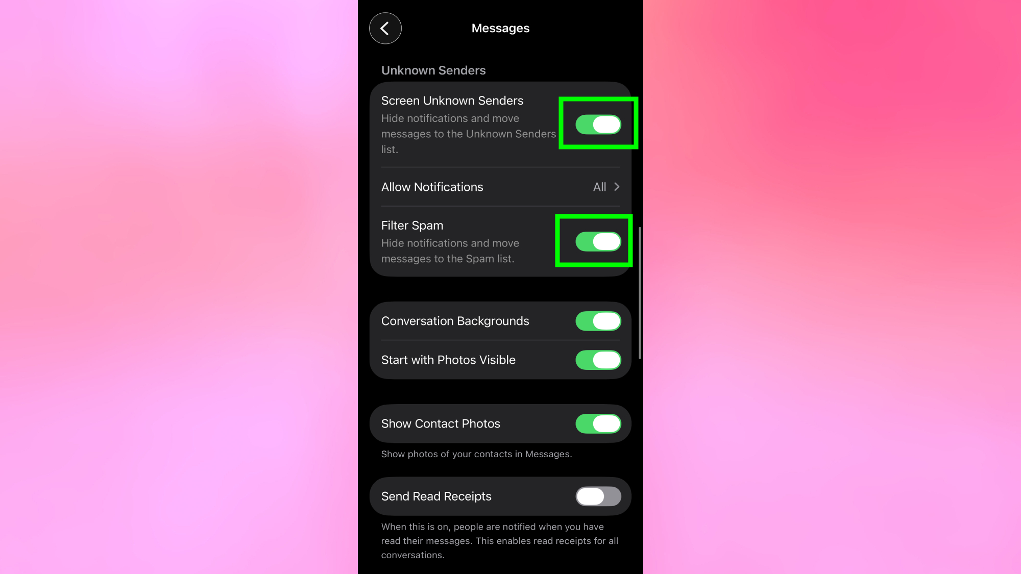 סנן שולחים לא ידועים וסנן דואר זבל