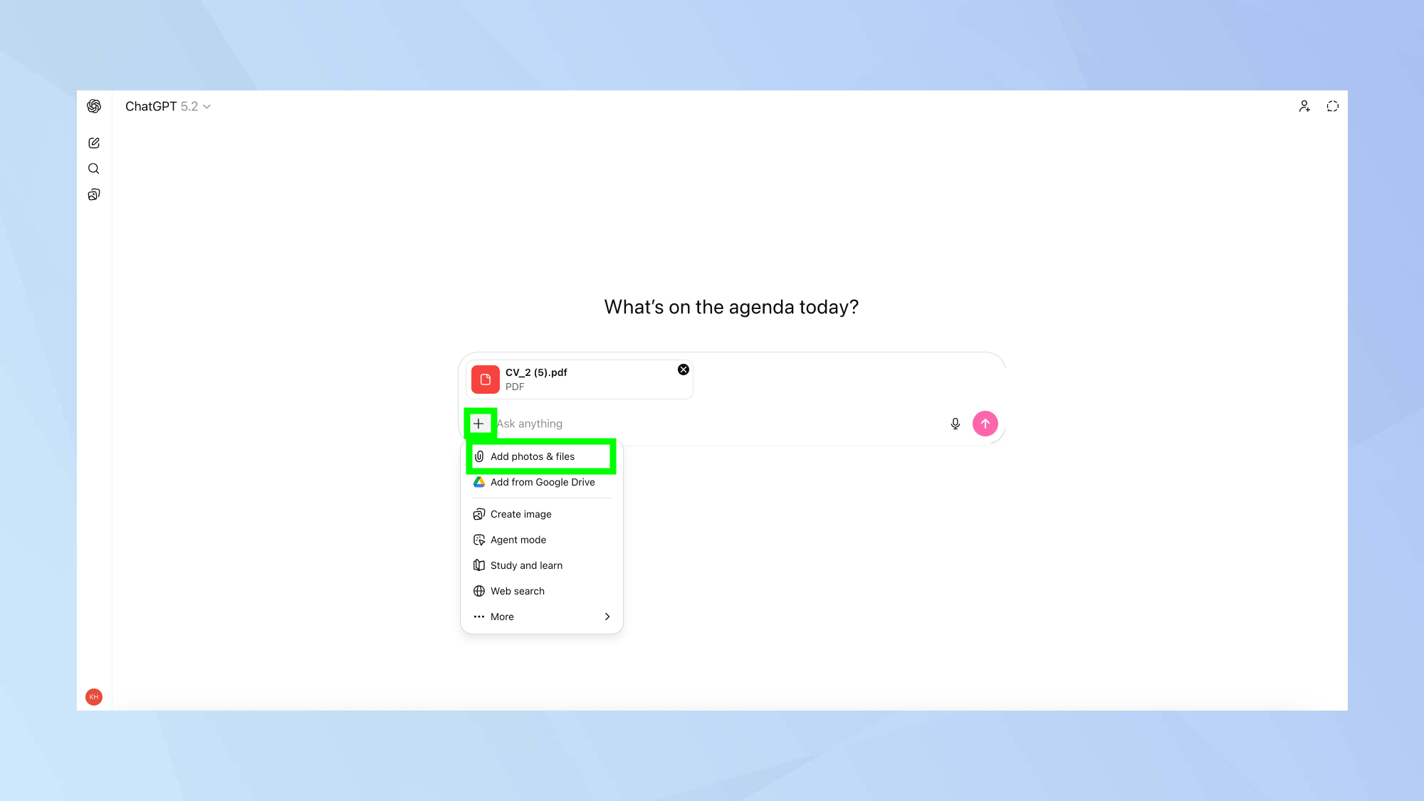 קורות חיים מצורפים ב-ChatGPT