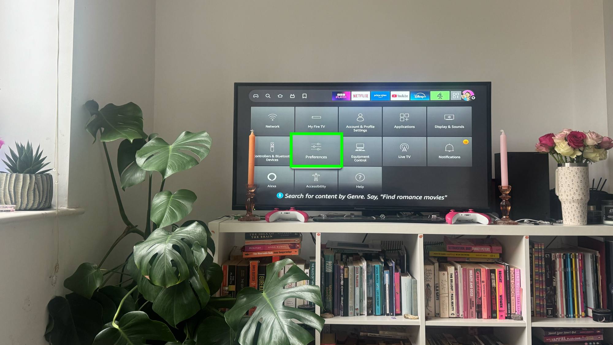 העדפות שנבחרו במקל Fire TV