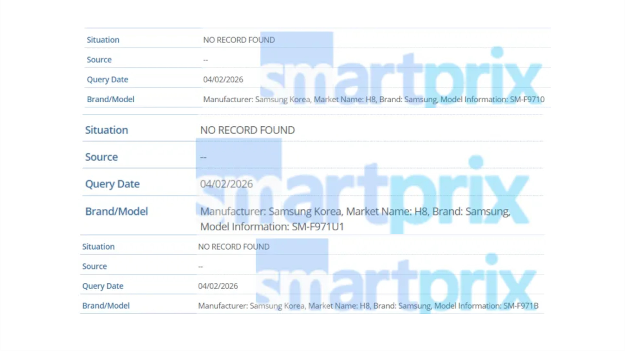 Z Fold Wide מספרי דגם