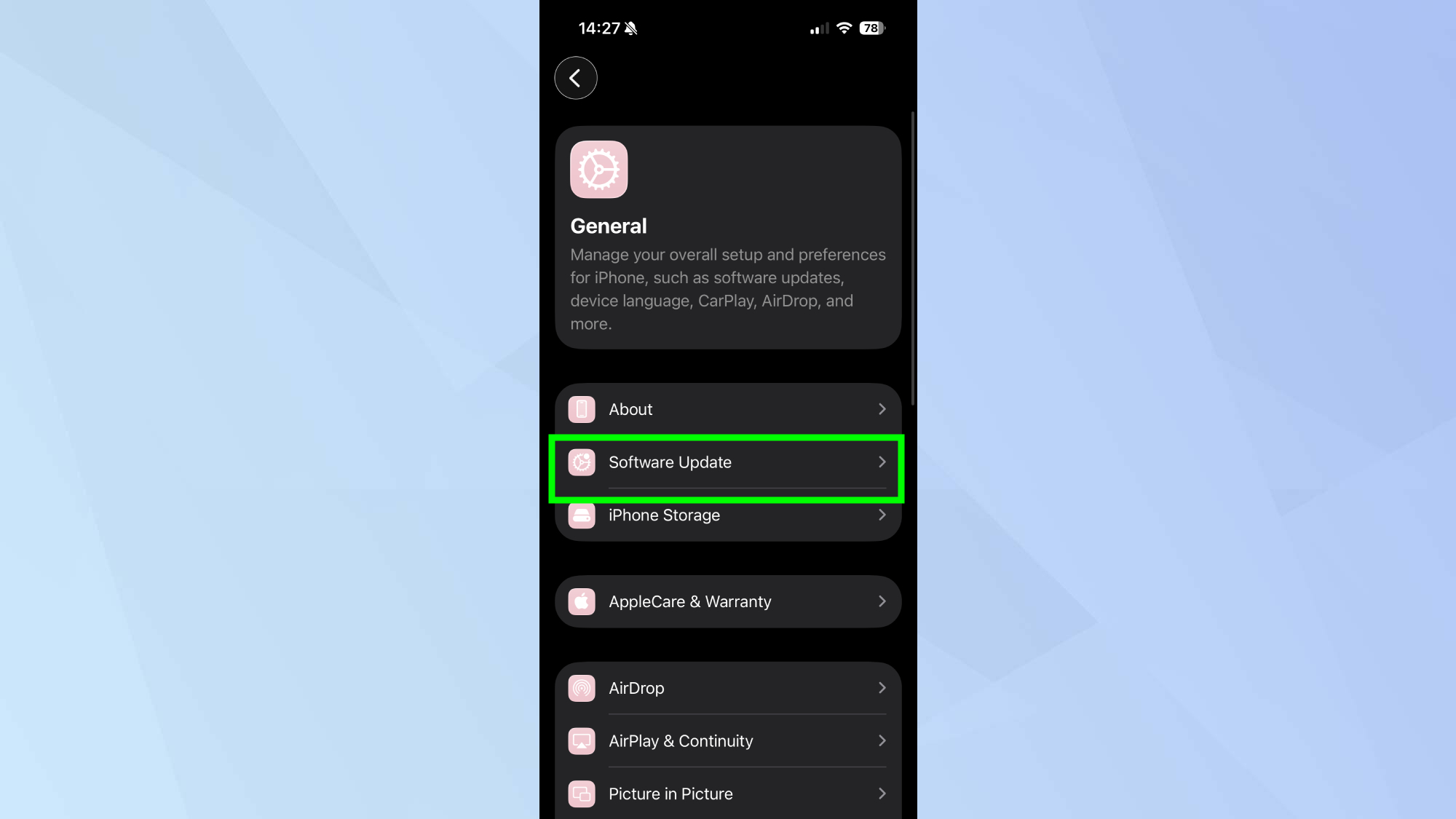 עדכון תוכנה לאייפון
