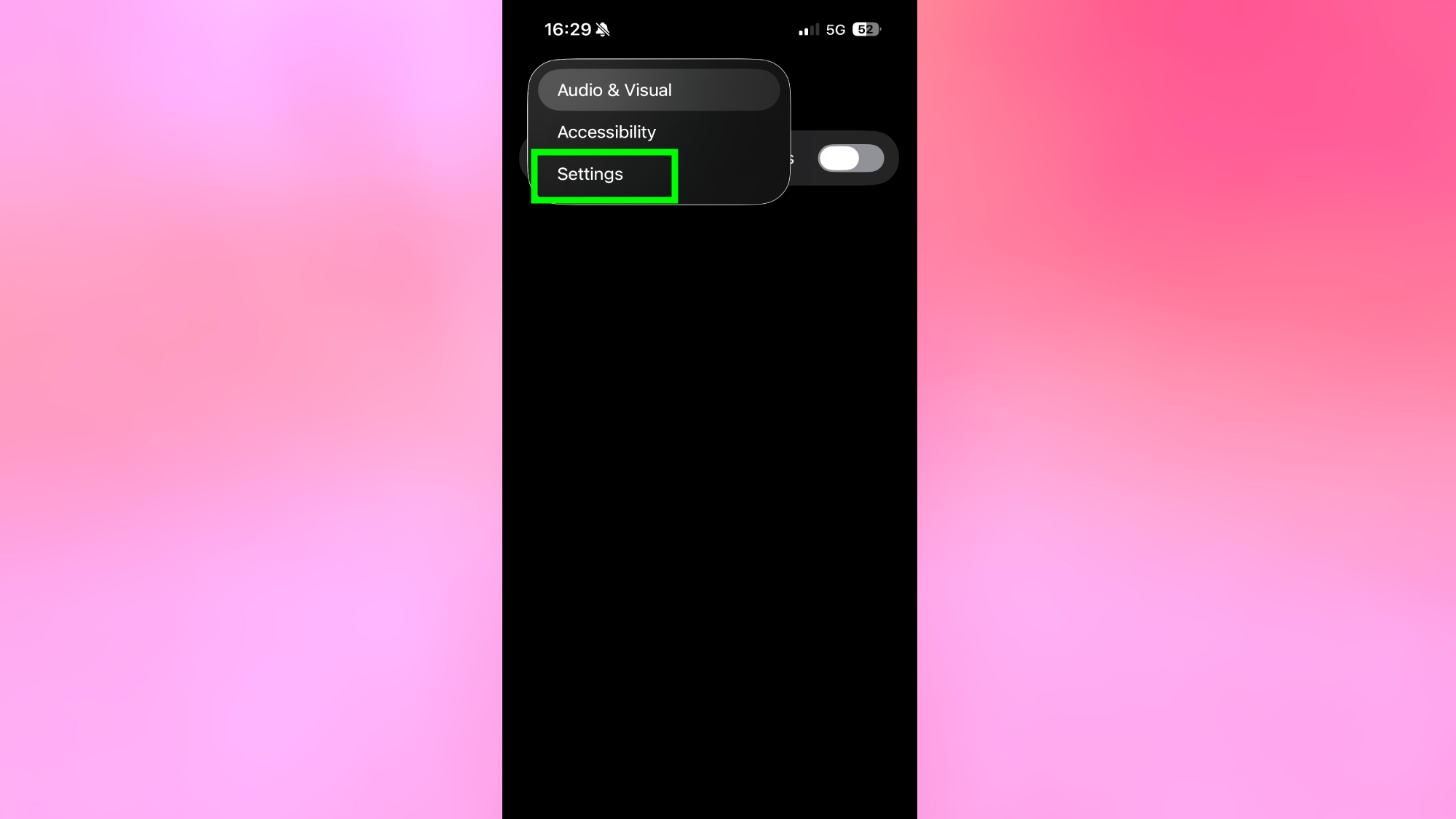 מעבר דרך קיצור הדרך להגדרת iPhone
